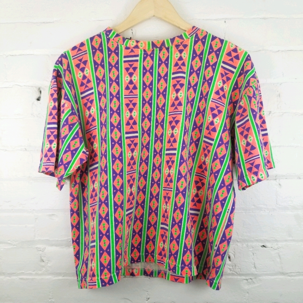 Vintage 80's 90's Multicolour Patterned Shirt